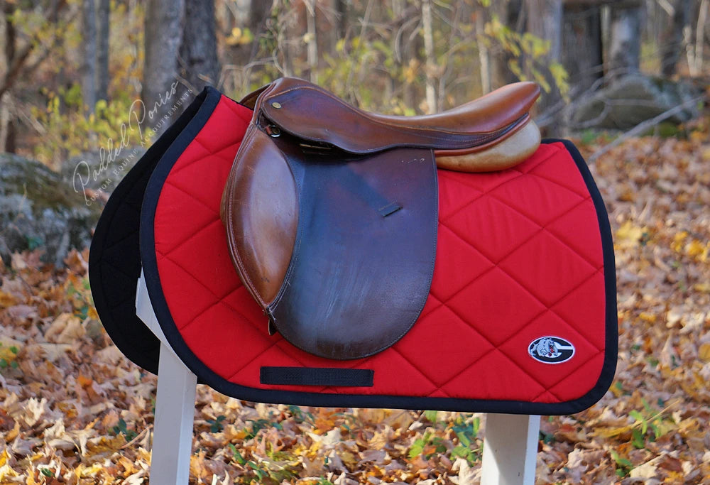 University of Georgia Bulldogs Patch Red and Black All Purpose Saddle Pad