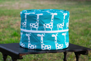 Custom Giraffes Round Helmet Bag