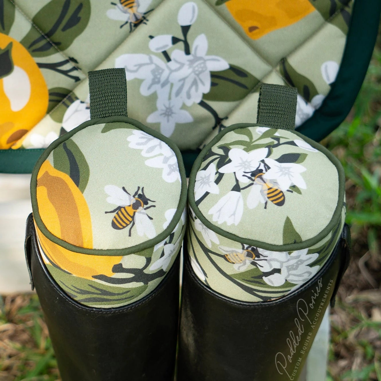 Green Lemons and Bees Floral Boot Tree Stuffers