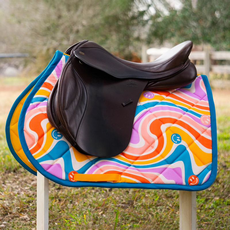 The Groovy Collection Psychedelic Waves Saddle Pad
