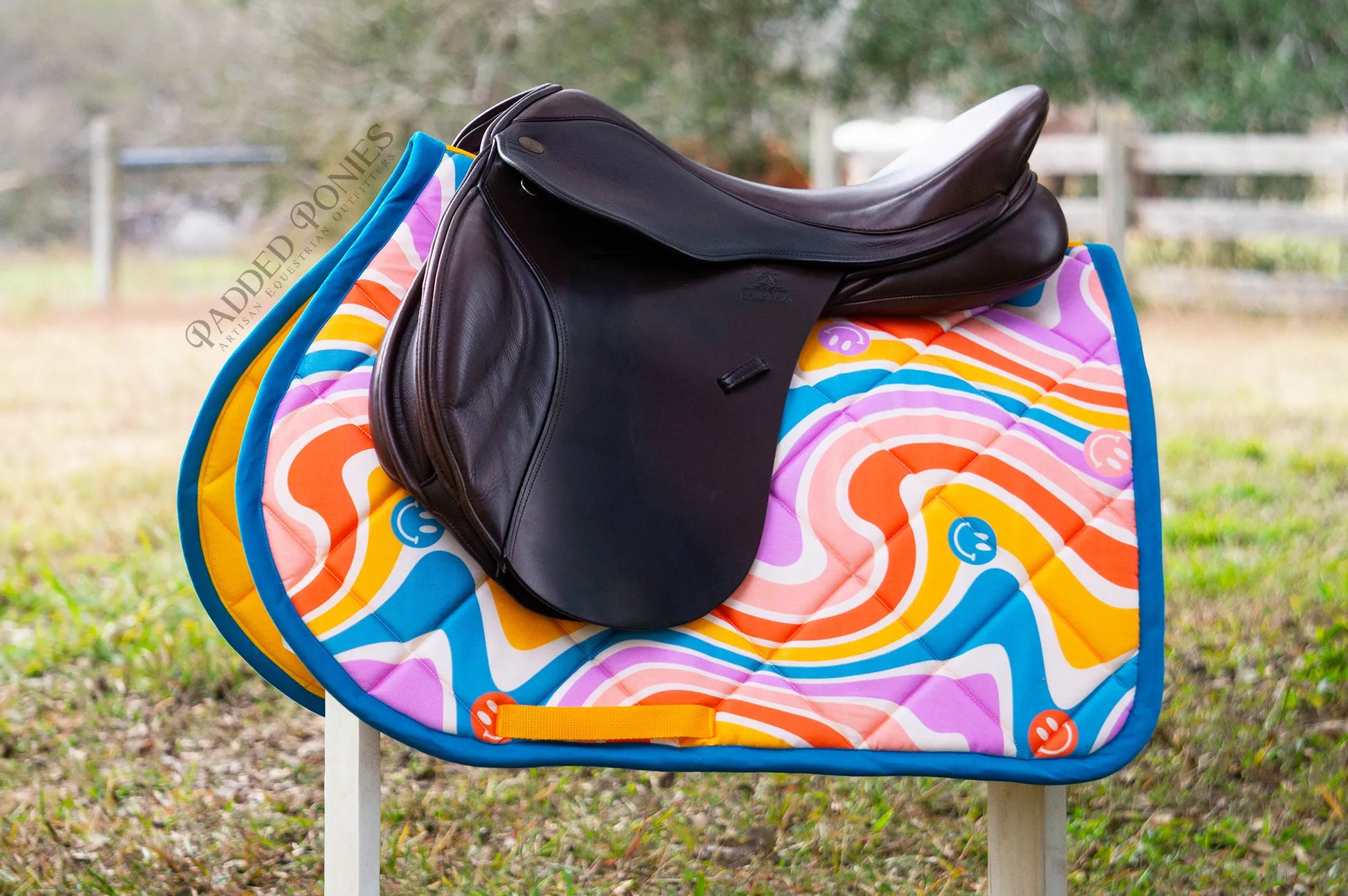 The Groovy Collection Psychedelic Waves Saddle Pad