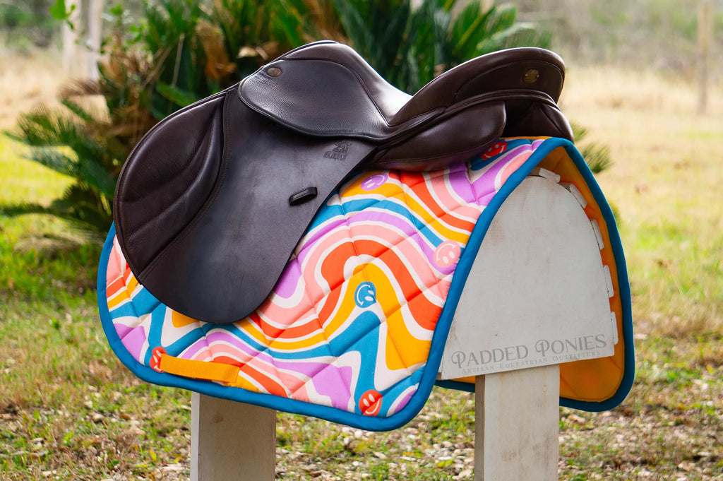 The Groovy Collection Psychedelic Waves Saddle Pad