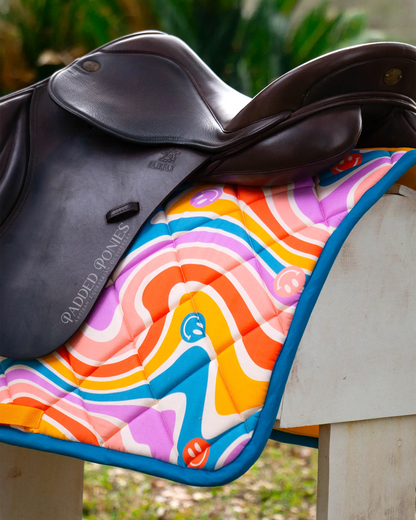 The Groovy Collection Psychedelic Waves Saddle Pad