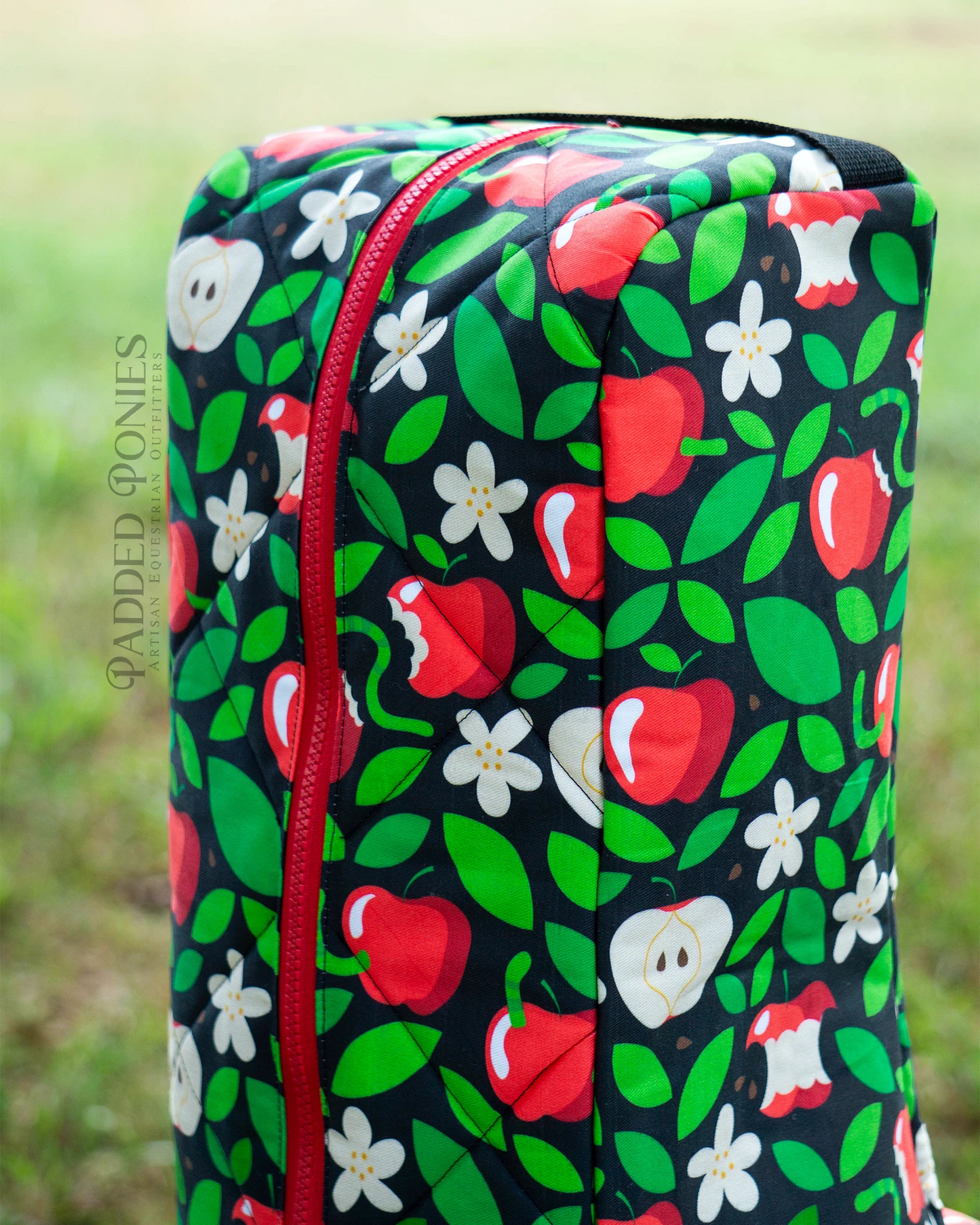 Honeycrisp Apple Red and Black Tall Boot Bag