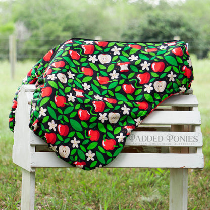 Honeycrisp Apple Red and Black All Purpose Saddle Cover