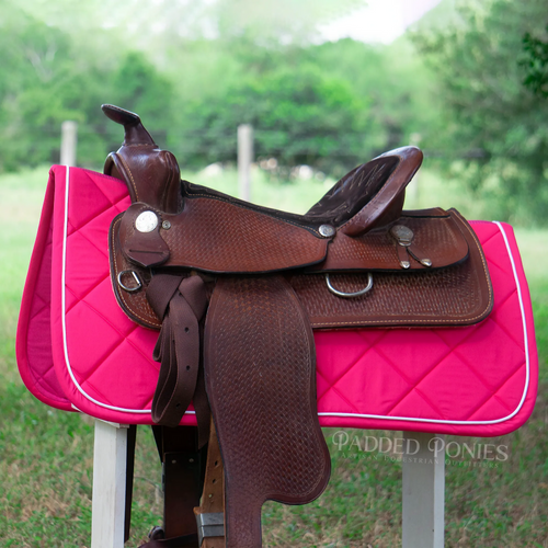 Hot Pink Barbie Solid Color Western Saddle Pad