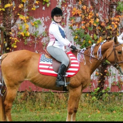 U.S. American Flag All Purpose Saddle Pad Customer Photo