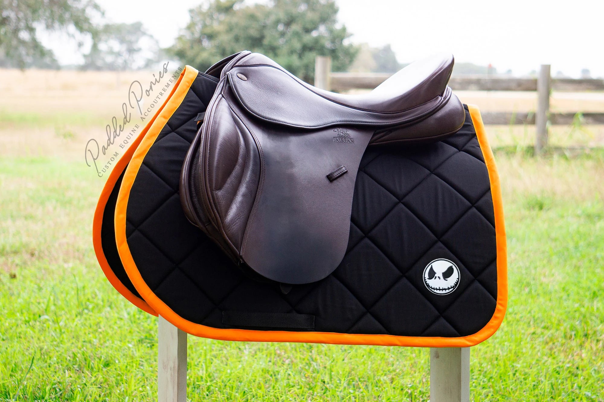Nightmare Before Christmas Jack Skellington Patch Black All Purpose Saddle Pad