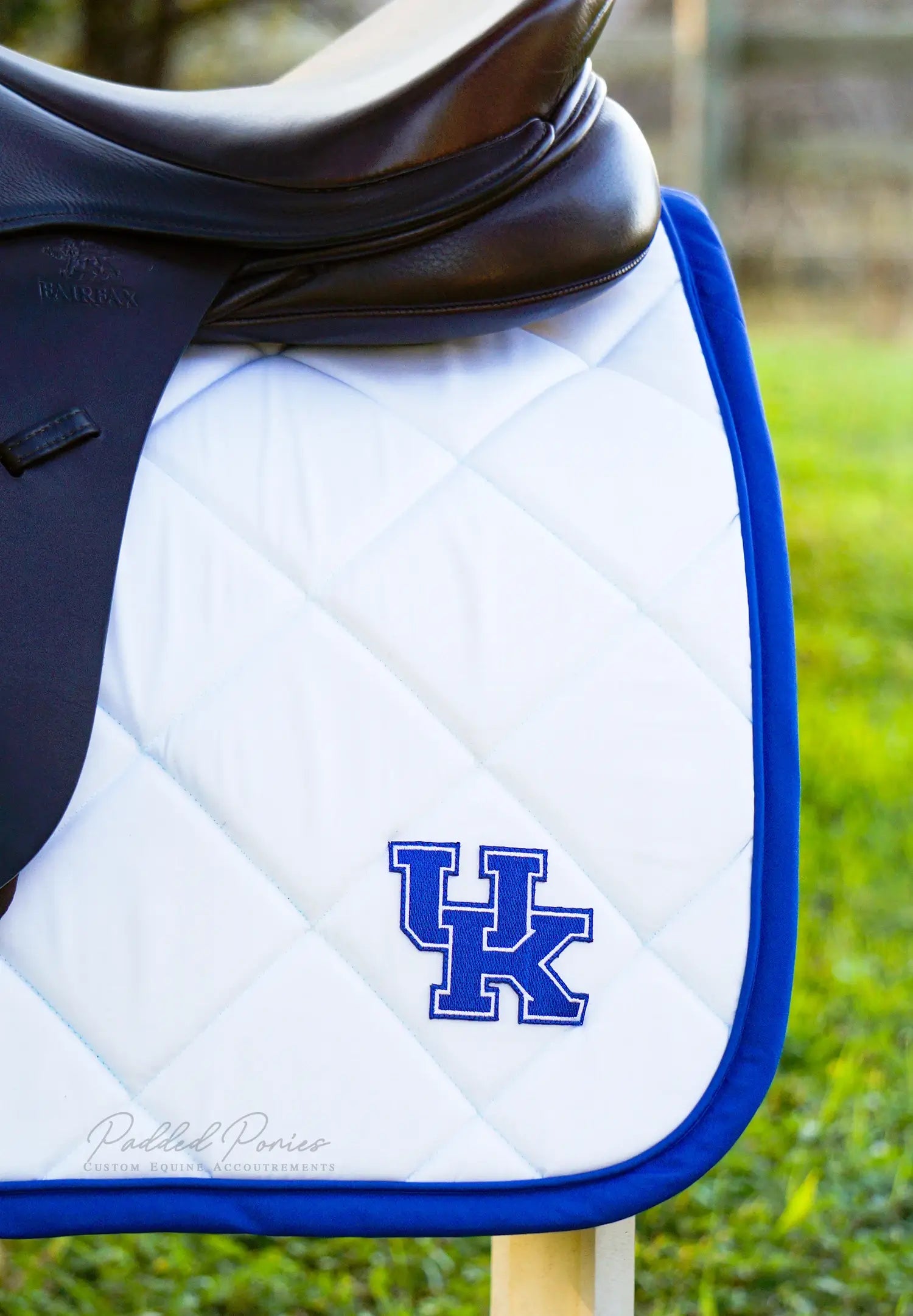 University of Kentucky Patch White and Blue All Purpose Saddle Pad