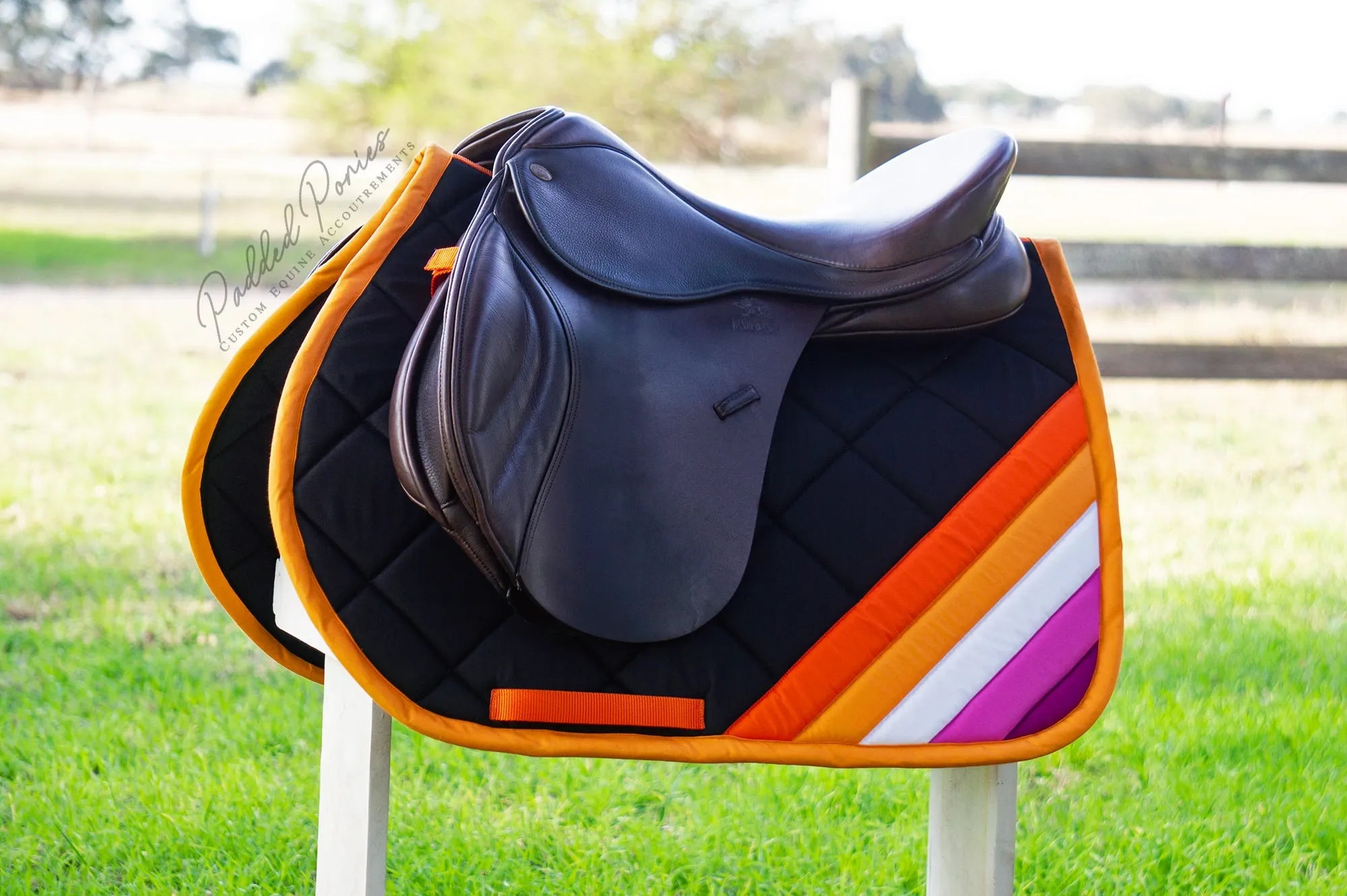 LGBTQ+ Gay Lesbian Flag Corner All Purpose Saddle Pad
