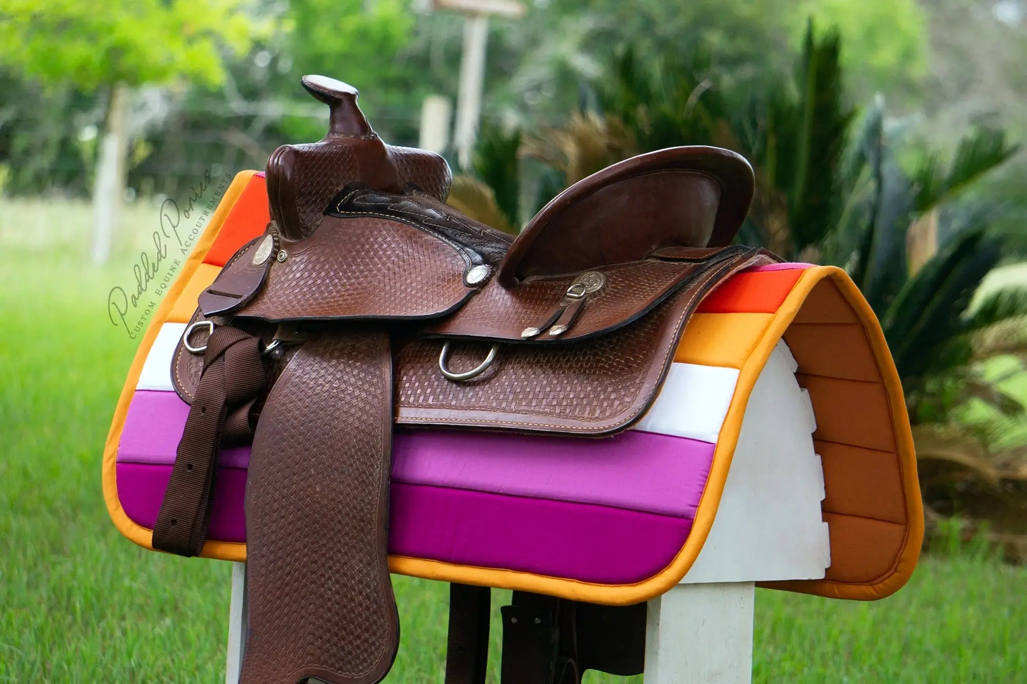 Custom LGBTQ+ Pride Flag Saddle Pad