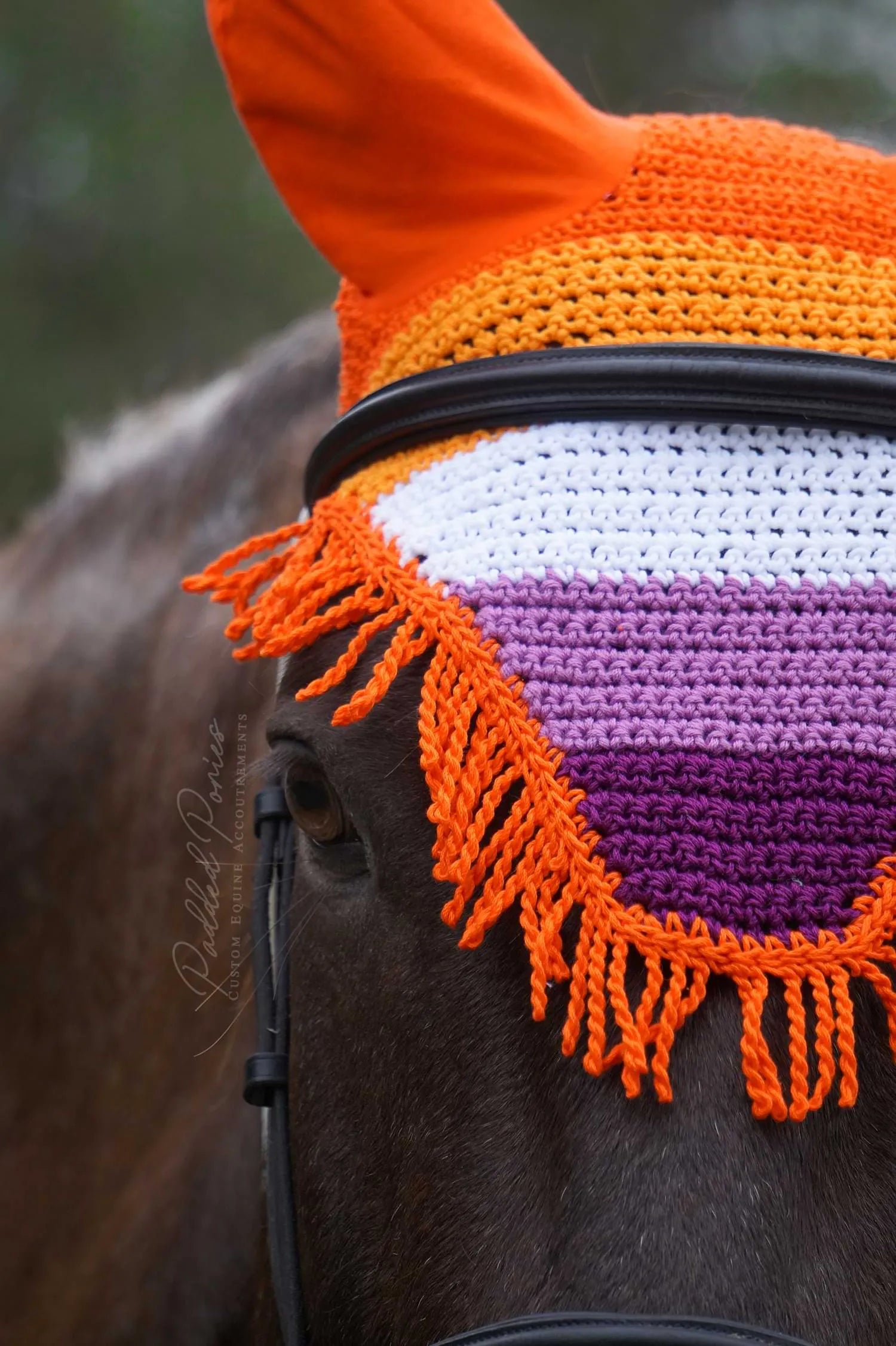 LGBTQ+ Gay Lesbian Flag Fringe Fly Veil Bonnet