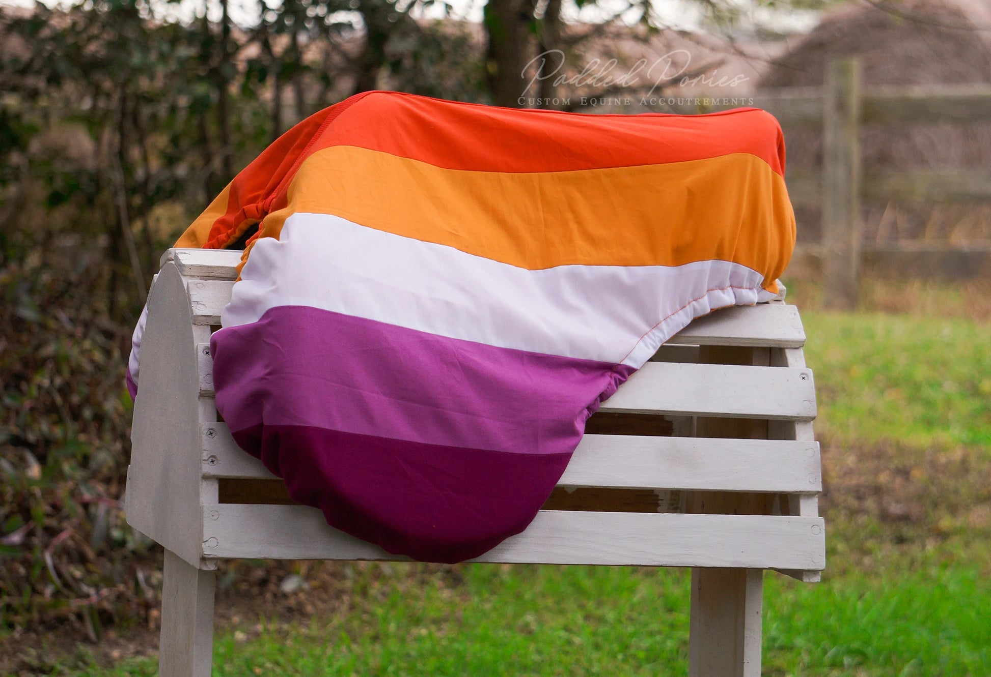 LGBTQ+ Gay Lesbian Flag All Purpose Saddle Cover