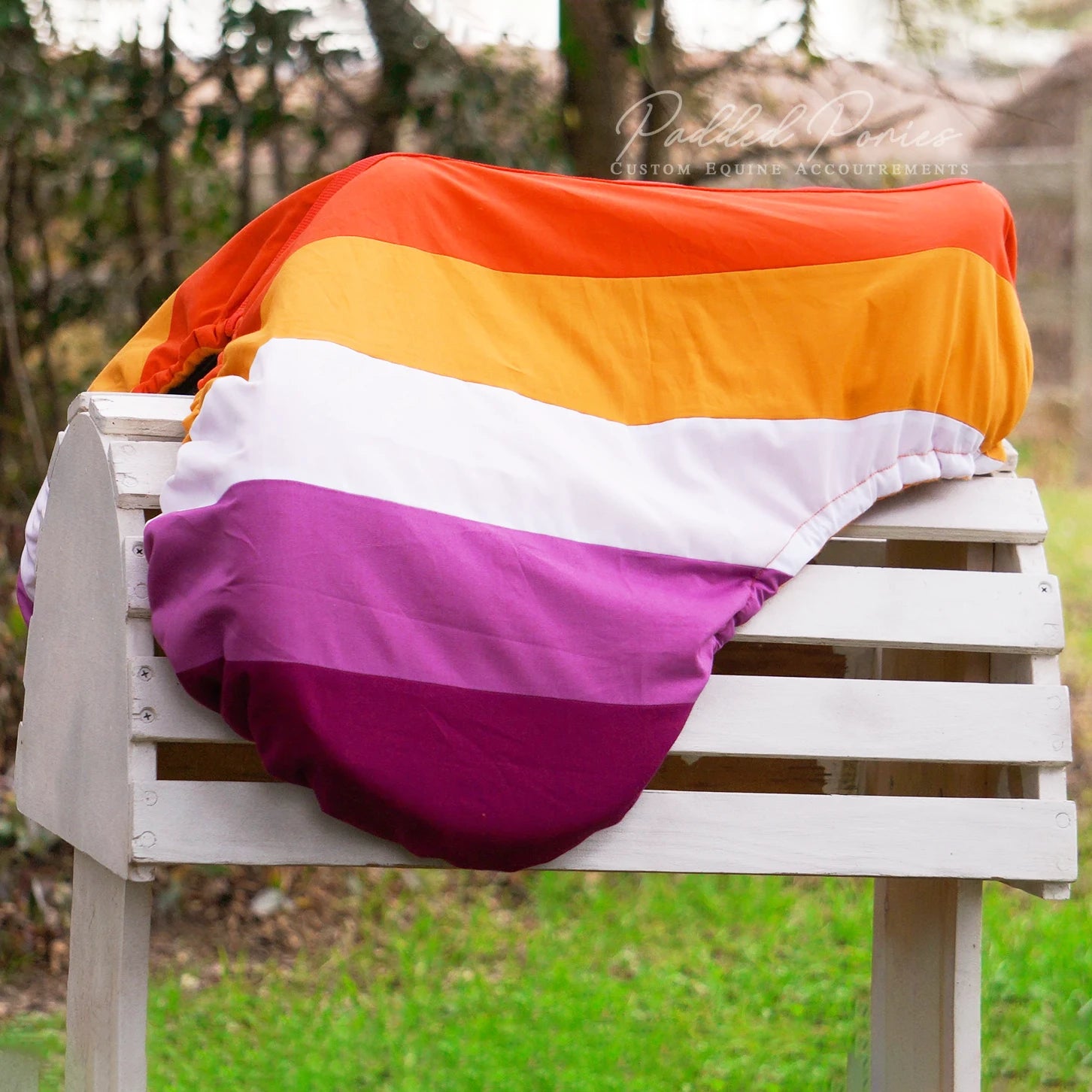 LGBTQ+ Gay Lesbian Flag All Purpose Saddle Cover