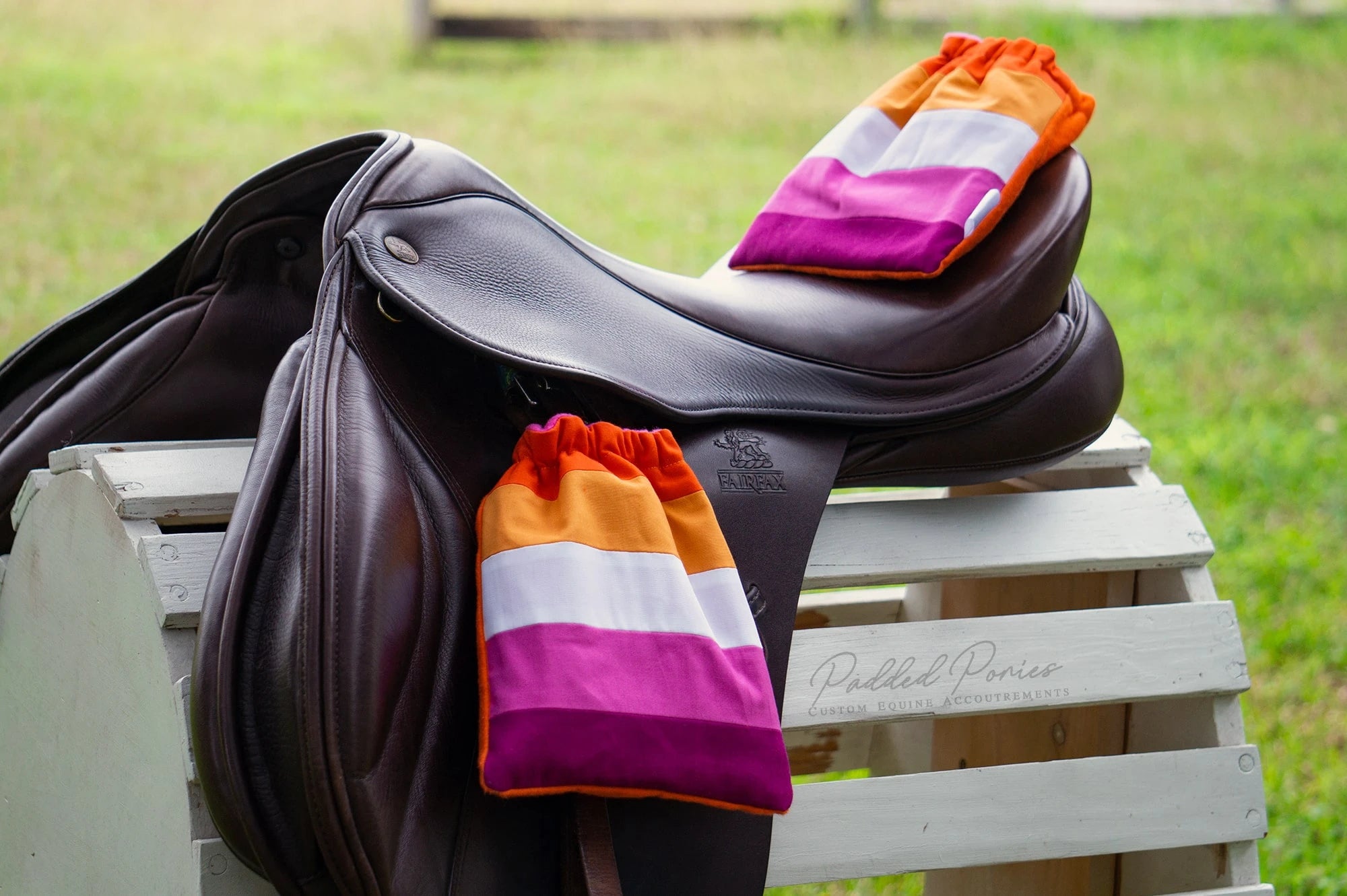 LGBTQ+ Gay Lesbian Flag Stirrup Covers