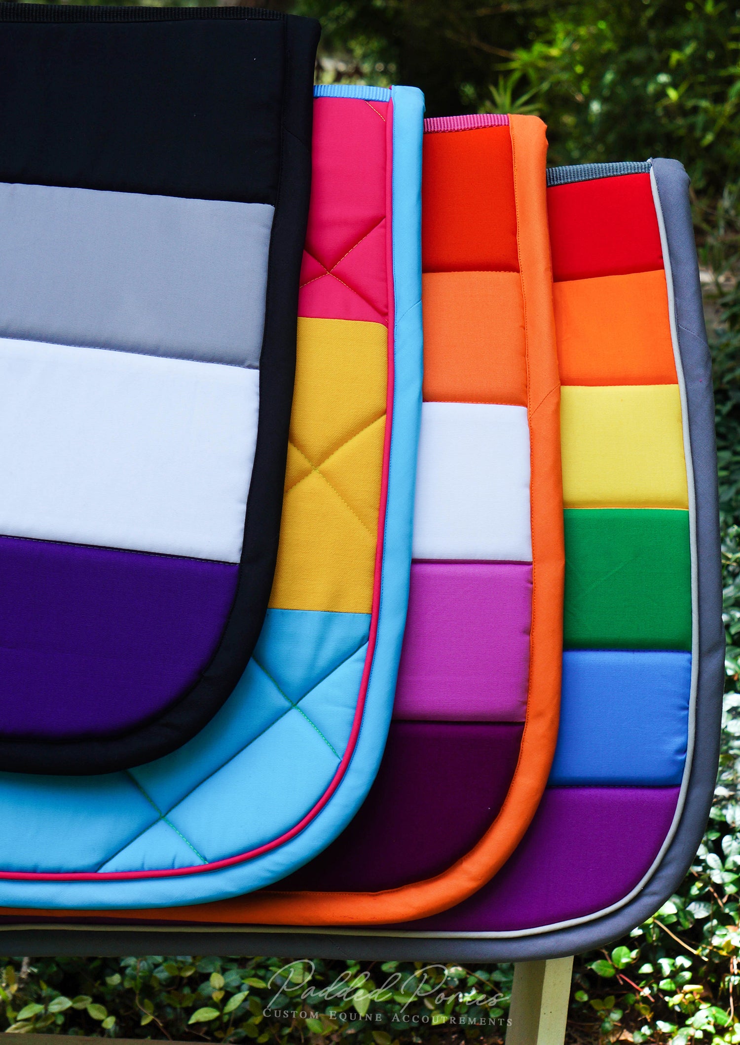 Custom LGBTQ+ Pride Flag Saddle Pads