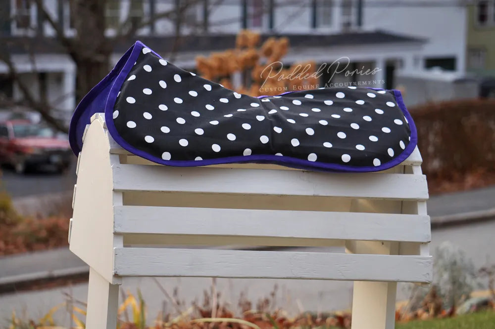 Black and Purple Polka Dot Memory Foam Half Pad