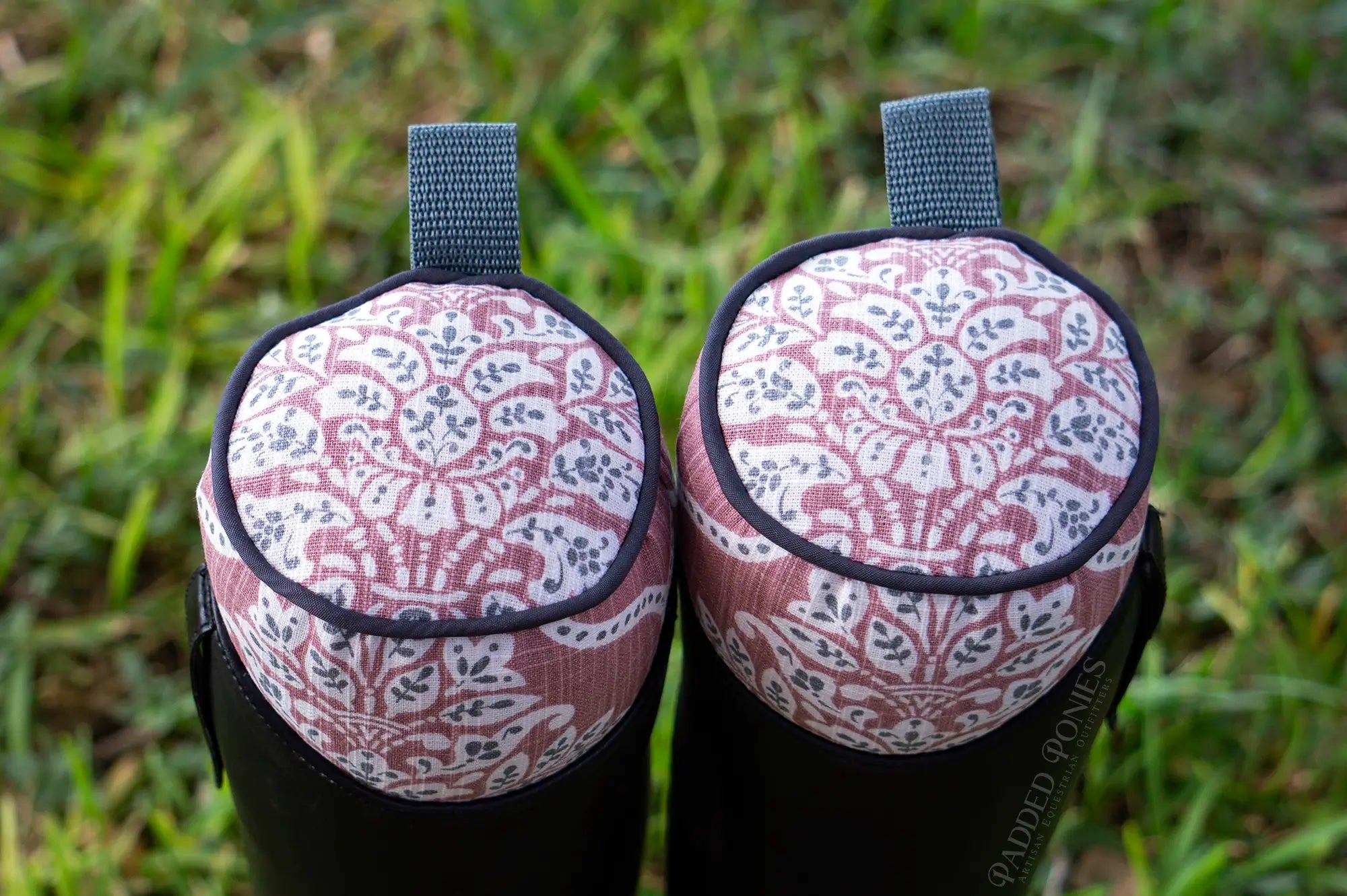 Mauve Rose Pink and Charcoal Gray Floral Damask Boot Tree Stuffers