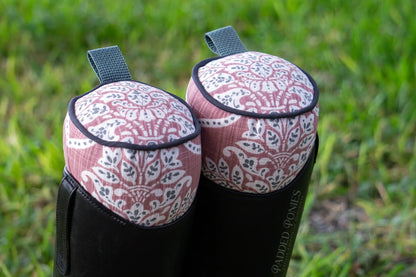 Mauve Rose Pink and Charcoal Gray Floral Damask Boot Tree Stuffers