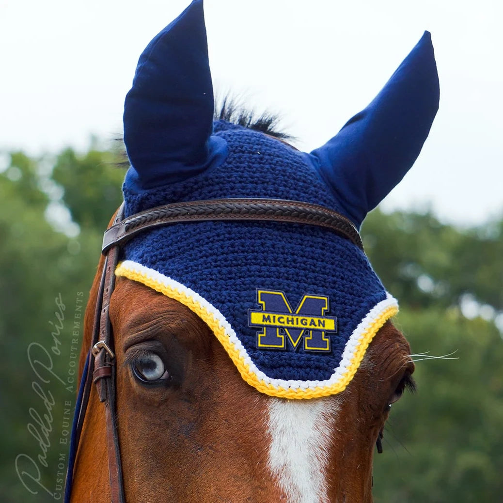 University of Michigan Wolverines Horse Fly Veil Bonnet