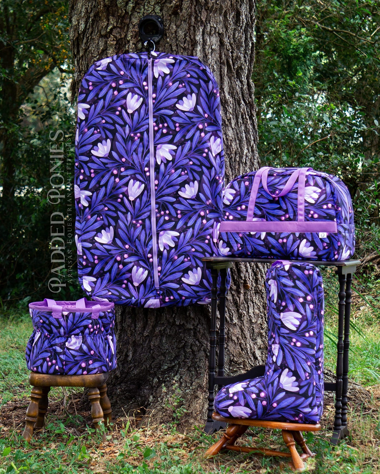 Custom Purple Moonflowers Weekender Tote Bag