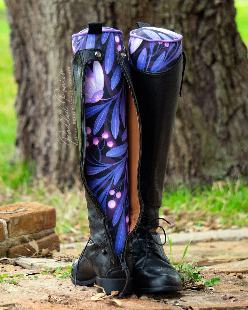 Purple Moonflowers Boot Trees- Sample Sale
