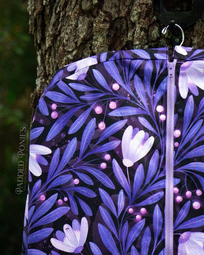 Custom Purple Moonflowers Garment Bag