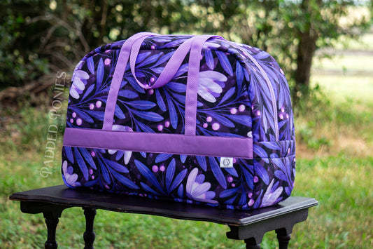 Custom Purple Moonflowers Weekender Tote Bag