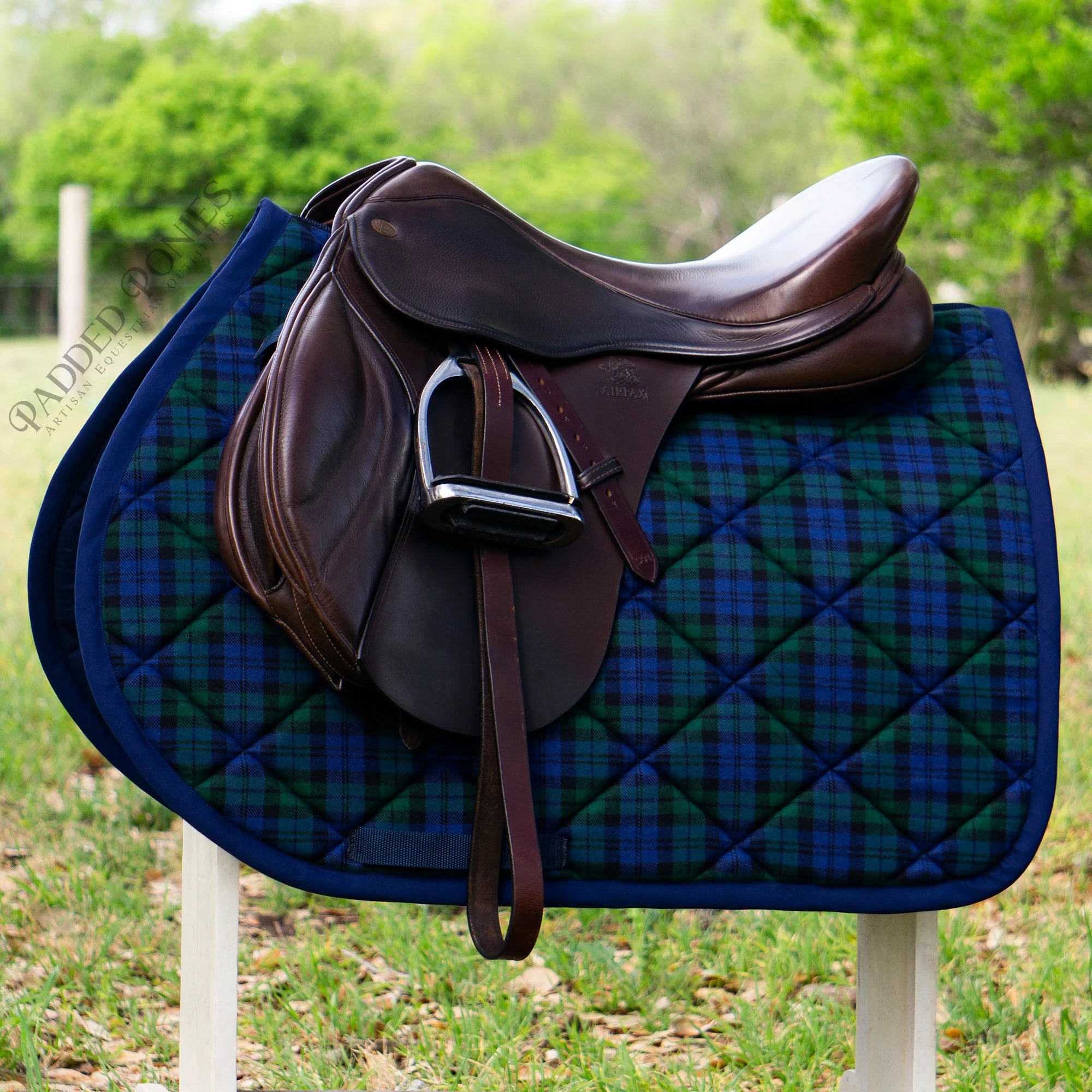 Custom Plaid Flannel Saddle Pad