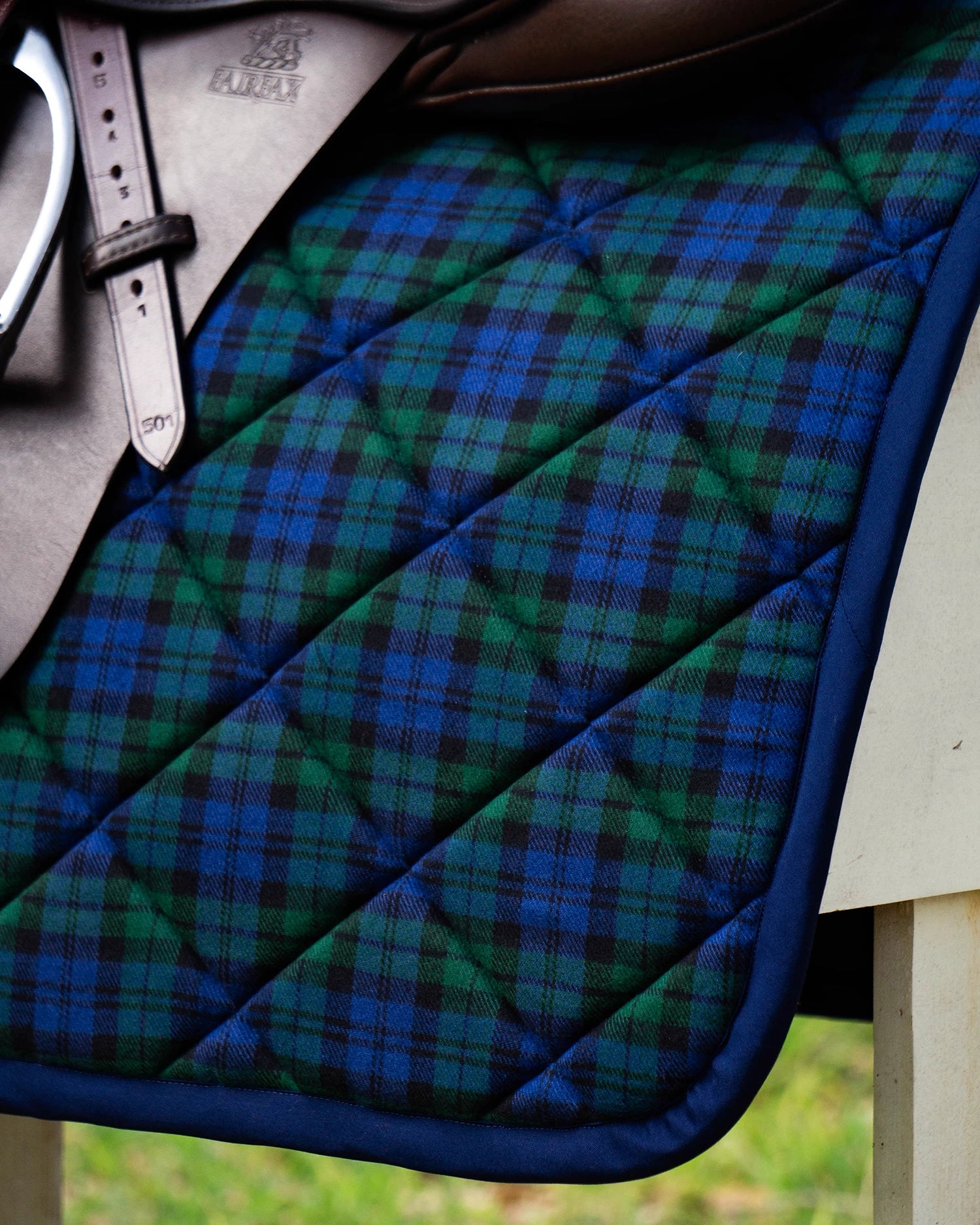 Custom Plaid Flannel Saddle Pad