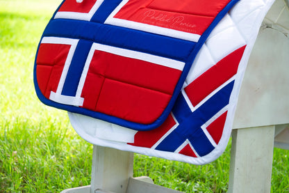 Norway Norwegian Flag Corner and Full Flag Saddle Pads