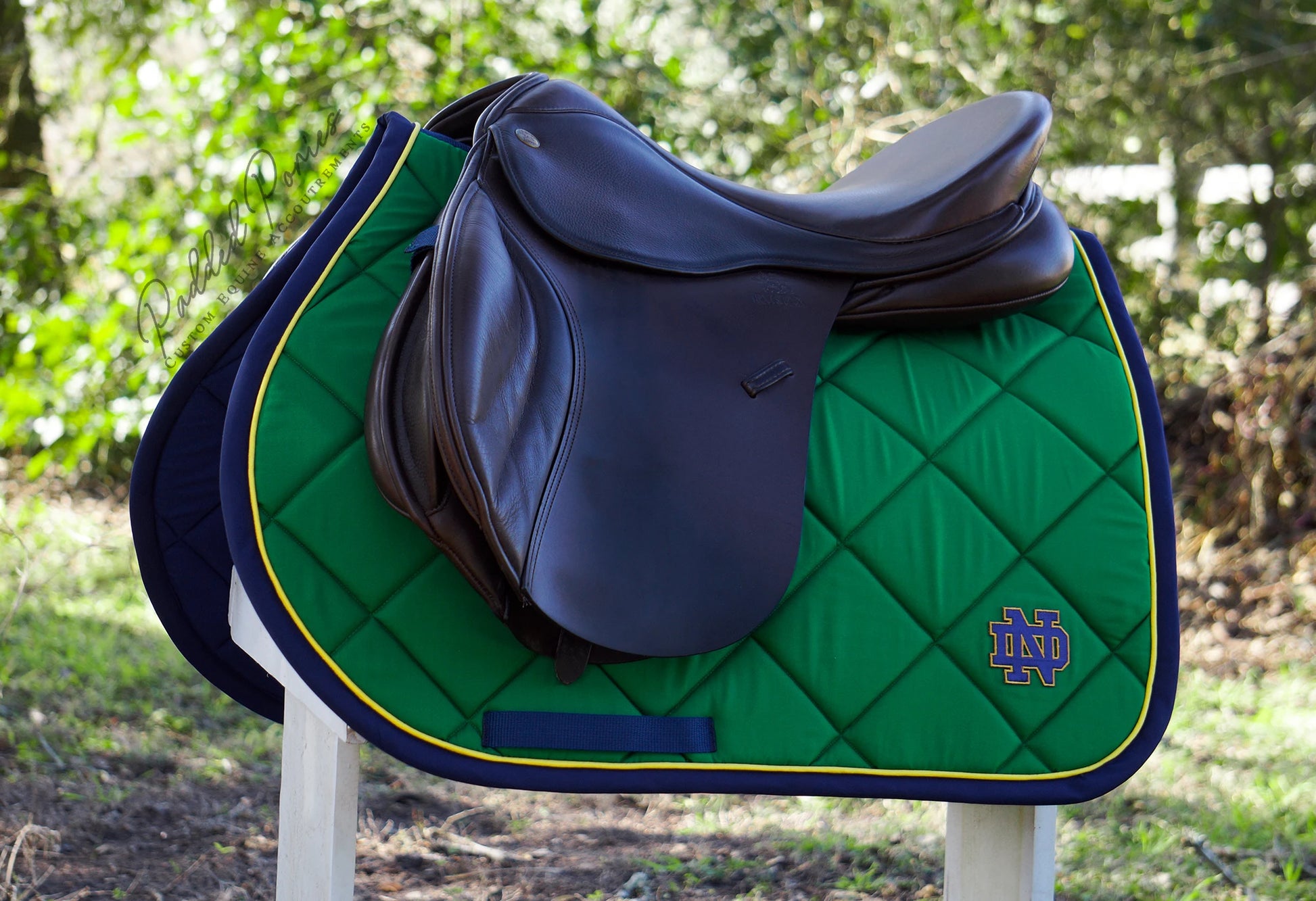 University of Notre Dame Patch Green All Purpose Saddle Pad