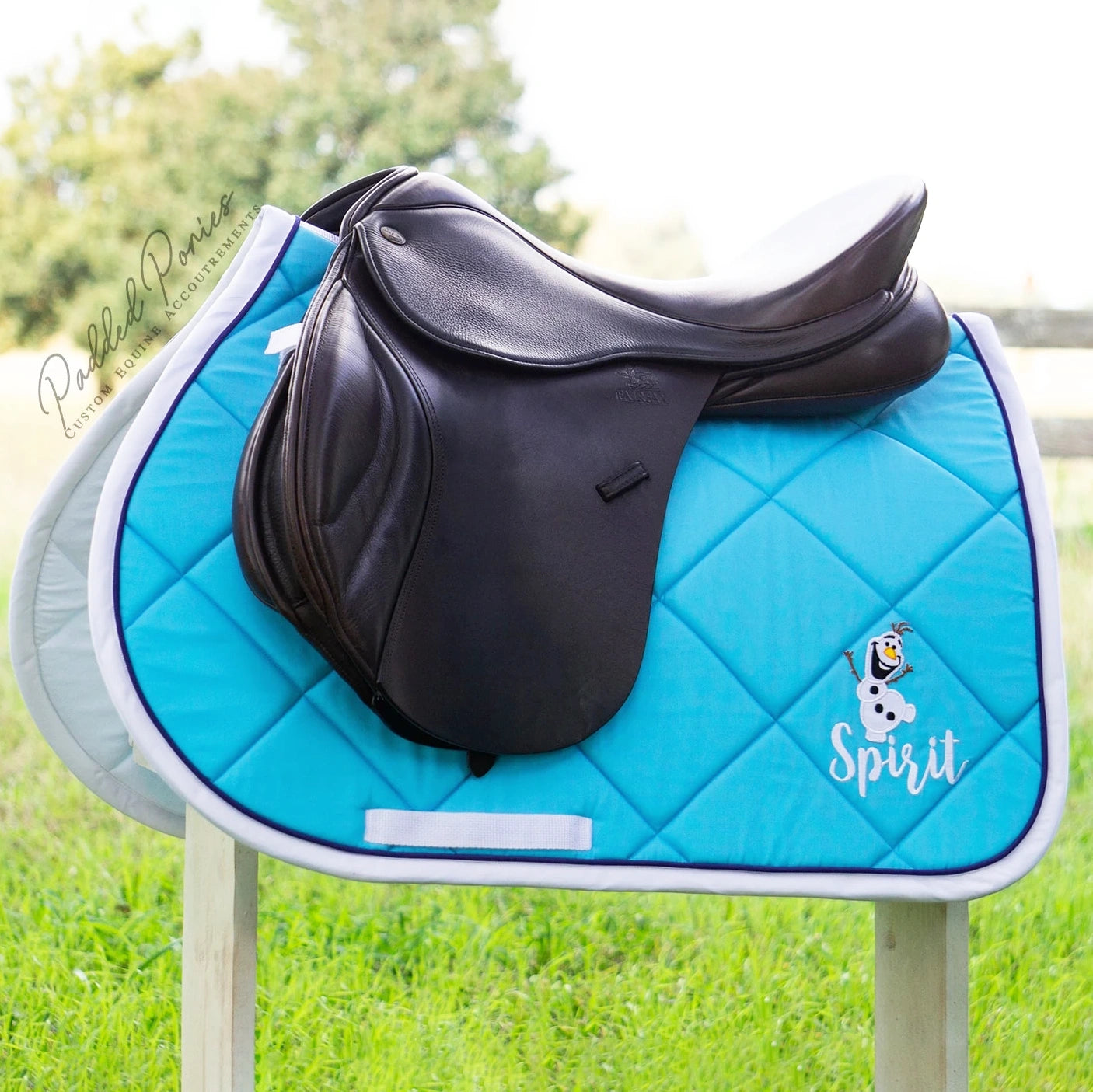 Disney Frozen Olaf Patch Aqua Blue All Purpose Saddle Pad