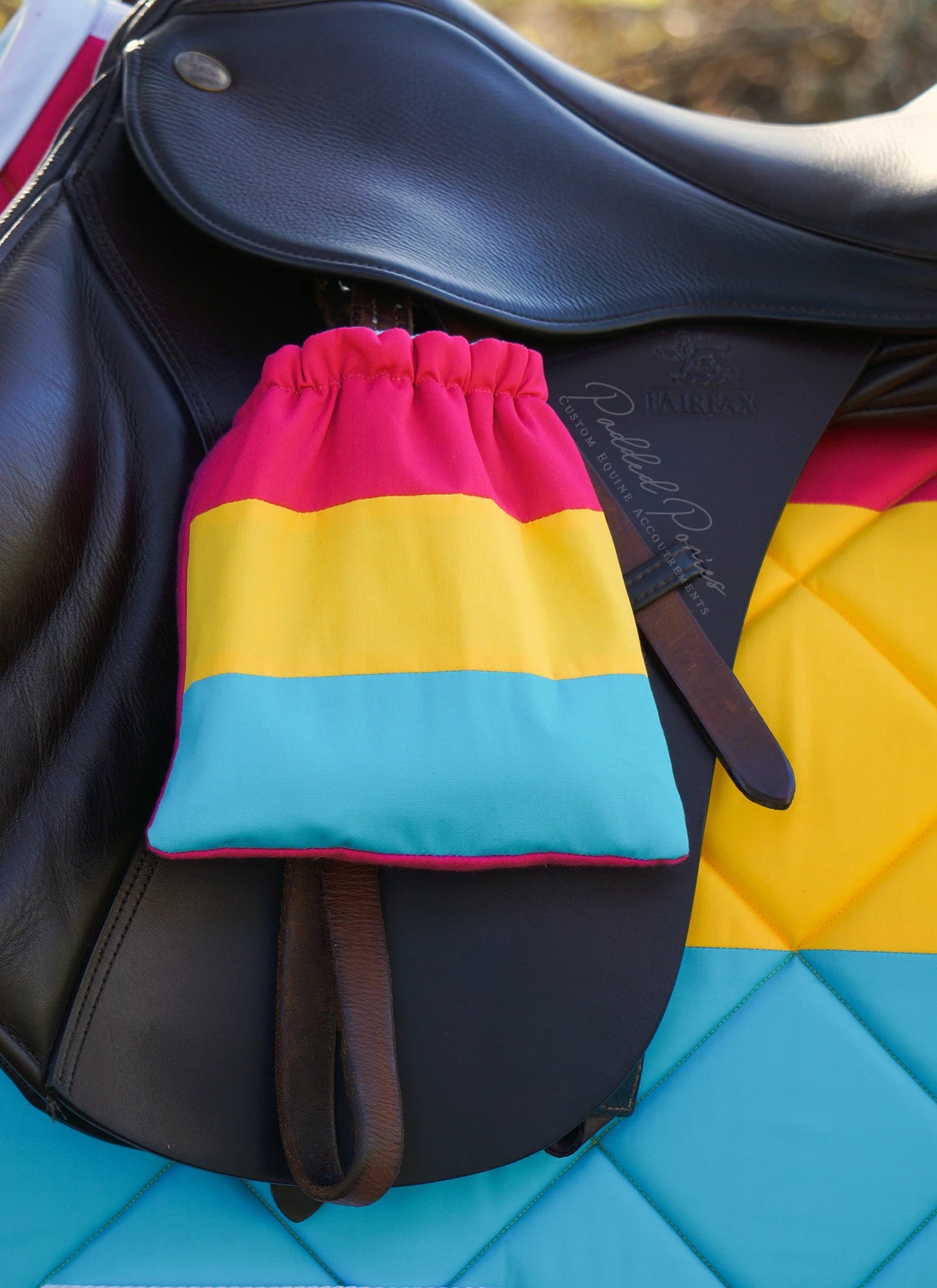 LGBTQ+ Pansexual Flag Stirrup Covers - Sample Sale
