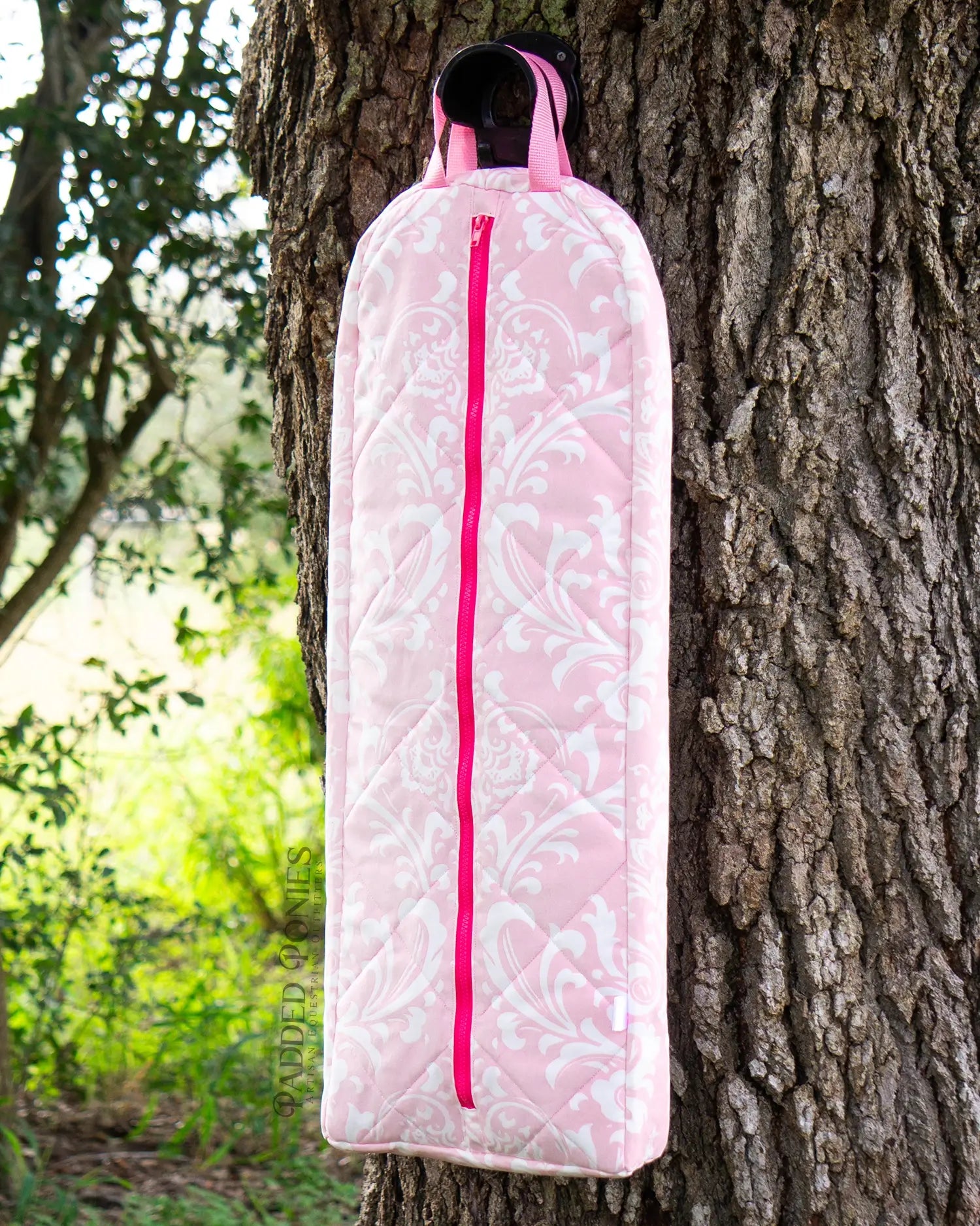 Baby Pink and Hot Pink Floral Damask Bridle Bag