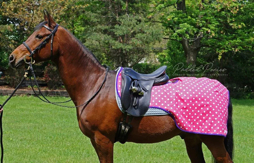 Hot Pink and Purple Polka Dot Quarter Sheet