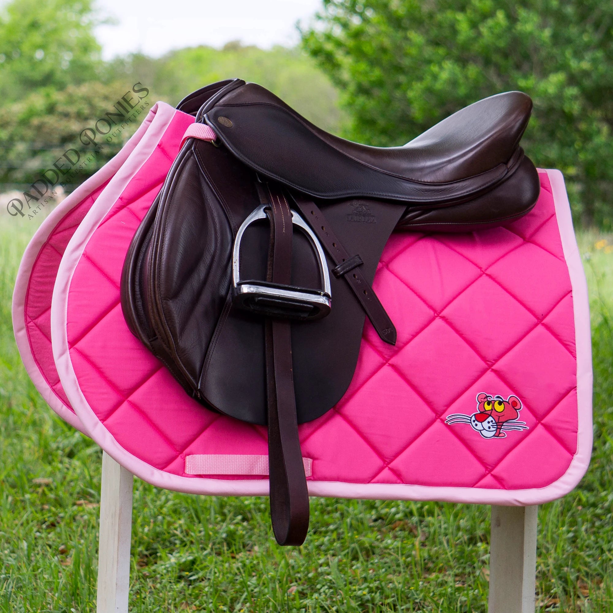 Pink Panther Cartoon Character Patch All Purpose Saddle Pad