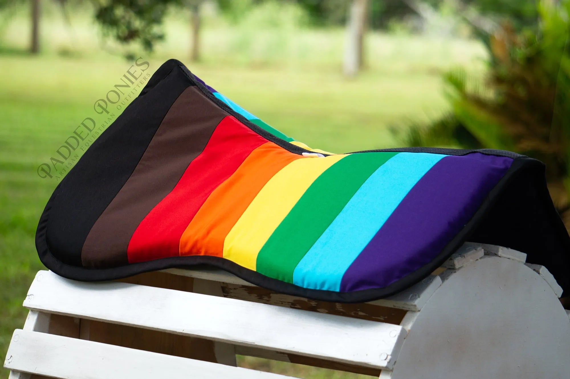 LGBTQ+ People of Color Inclusive Gay Rainbow Flag Memory Foam Half Pad