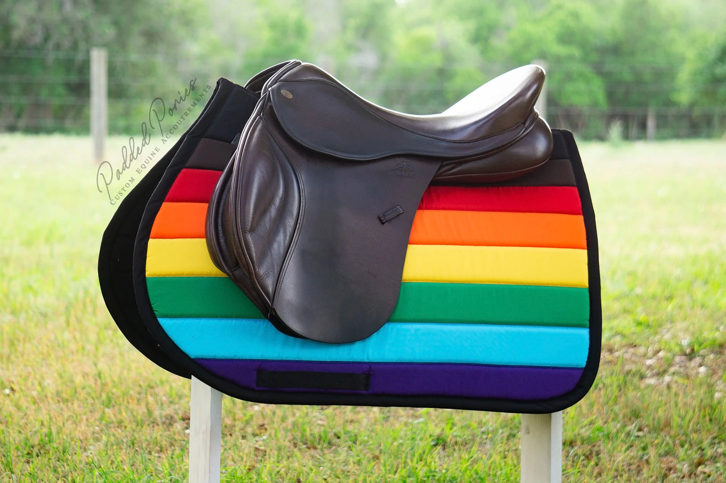 Custom People of Color Inclusive LGBTQ+ Pride Flag Saddle Pad