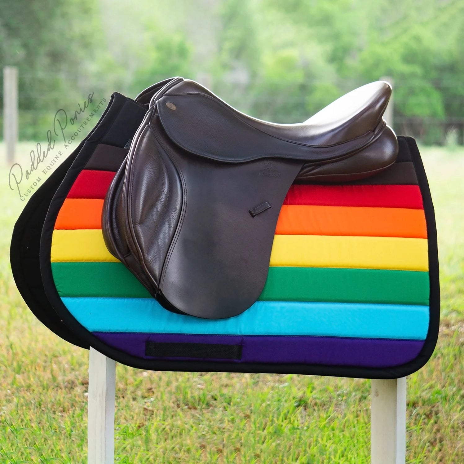 Custom People of Color Inclusive LGBTQ+ Pride Flag All Purpose Saddle Pad