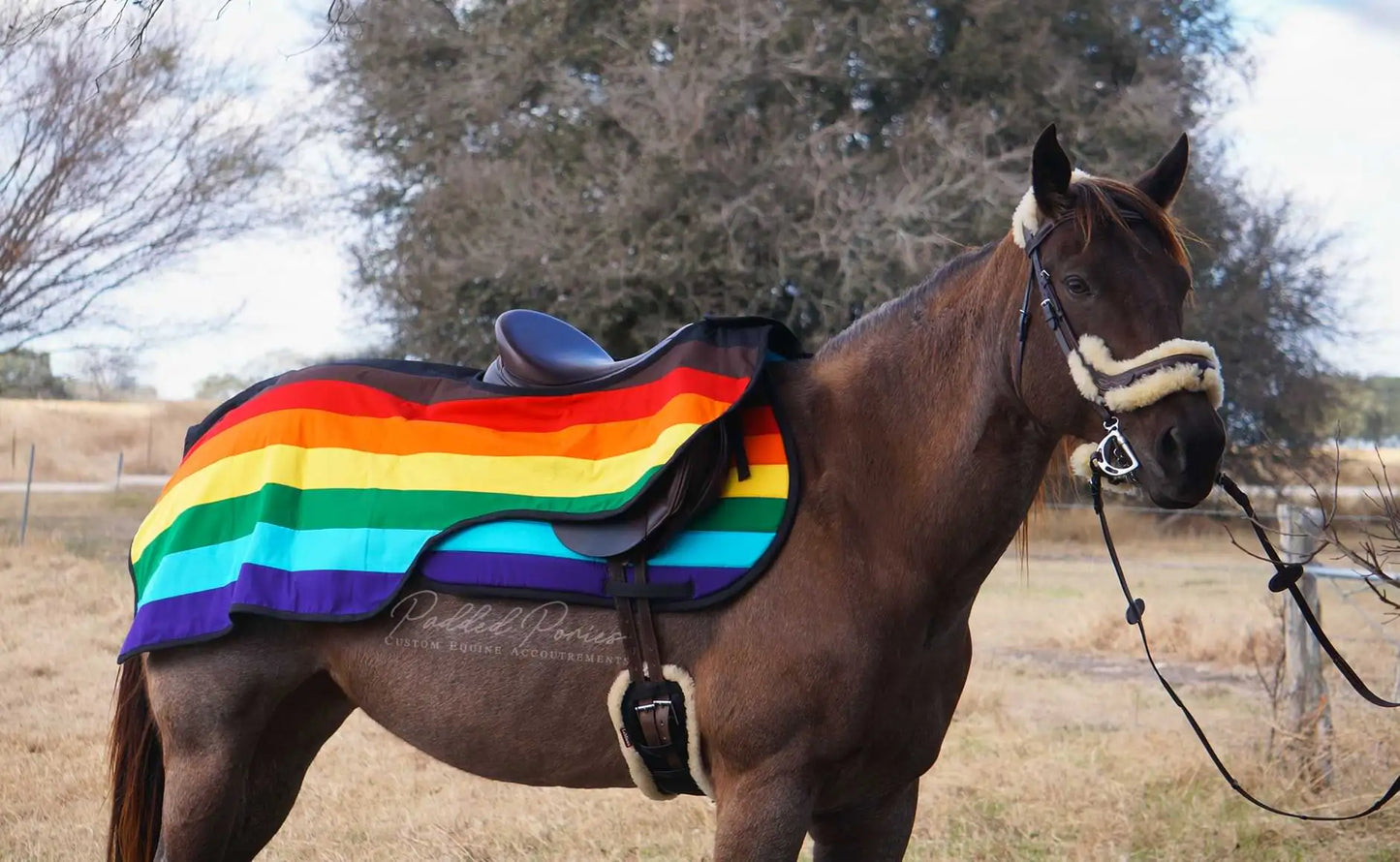 Custom LGBTQ+ Pride Flag Saddle Pad