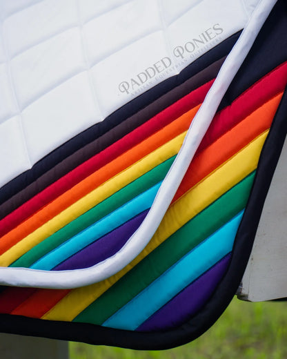 LGBTQ+ Gay Rainbow Flag Corner Saddle Pad