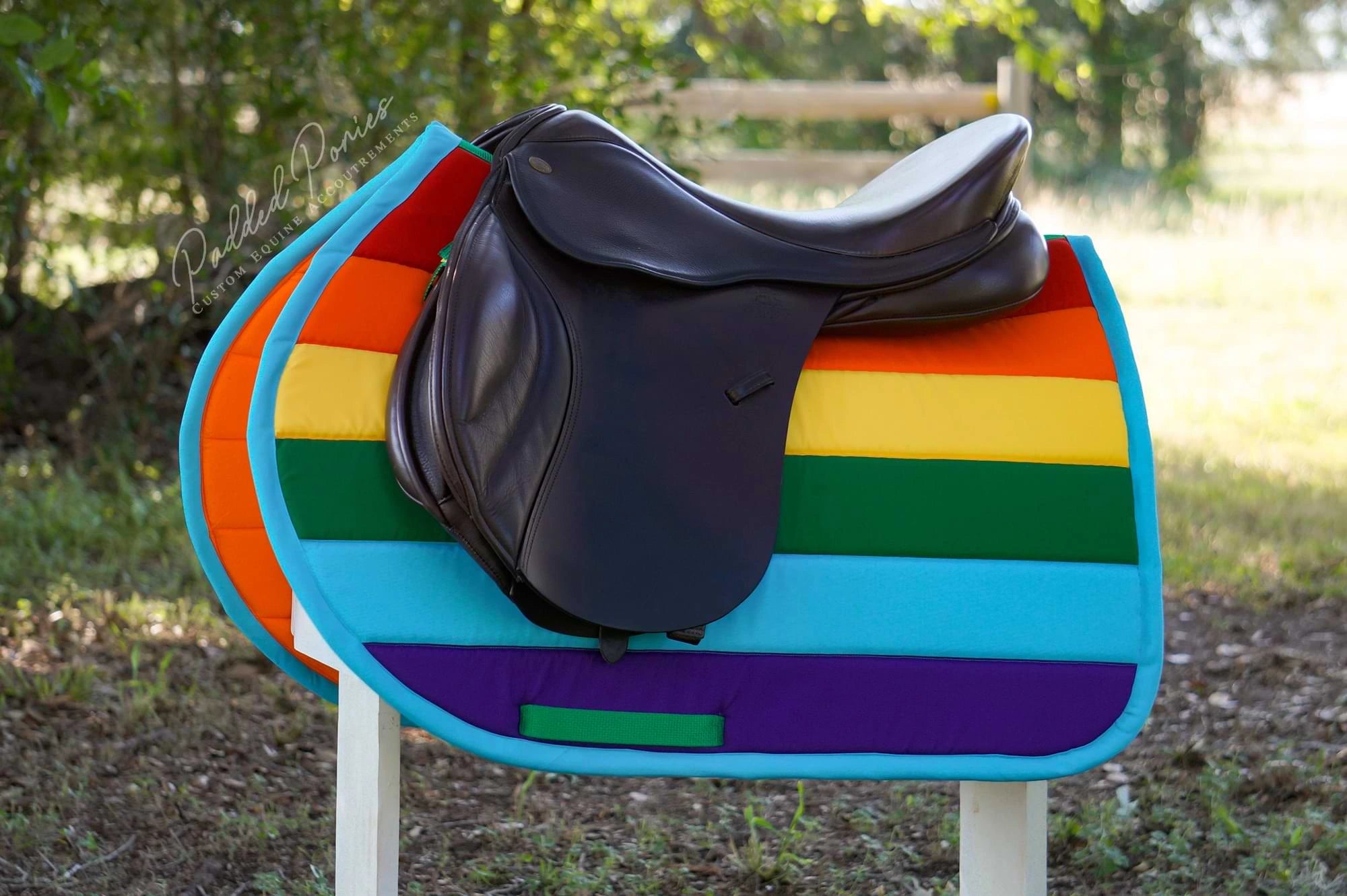 Custom LGBTQ+ Pride Flag Saddle Pad