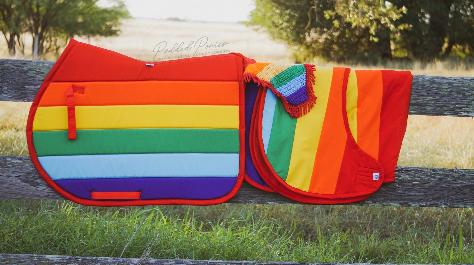Custom LGBTQ+ Pride Flag Saddle Pad