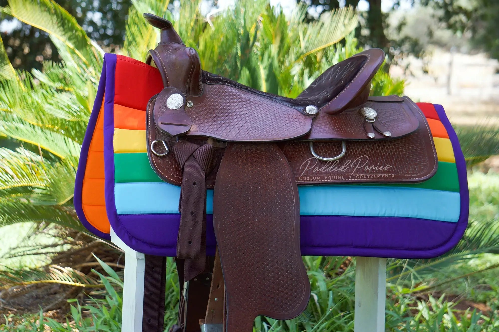 Custom LGBTQ+ Pride Flag Saddle Pad
