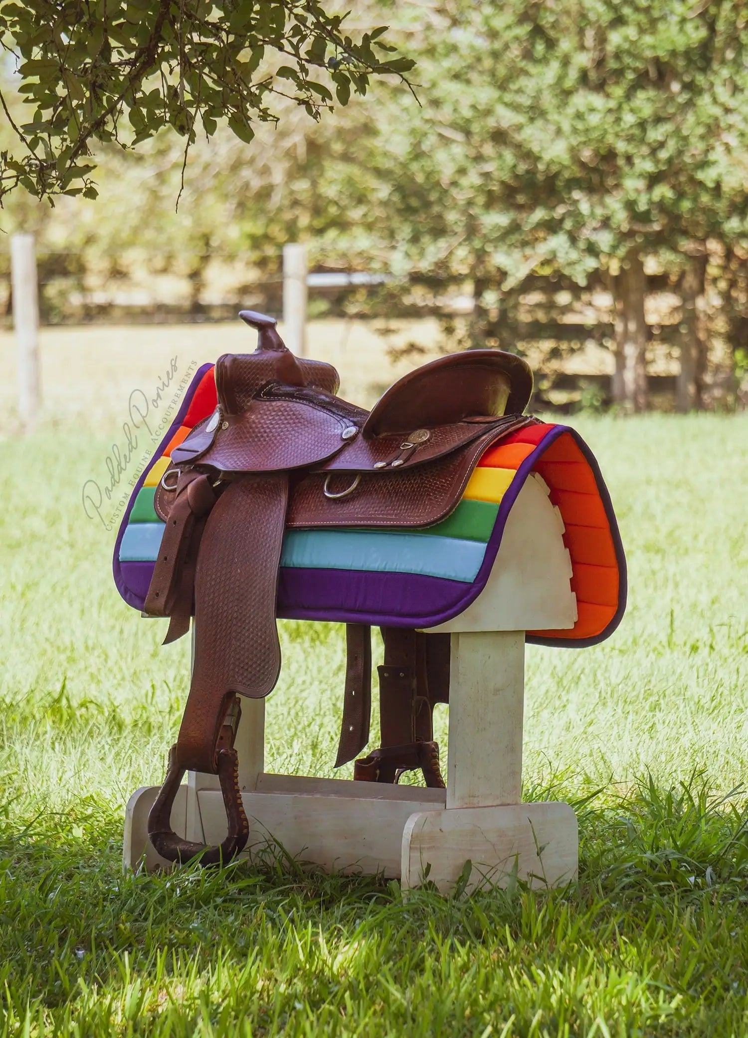 Custom LGBTQ+ Pride Flag Saddle Pad