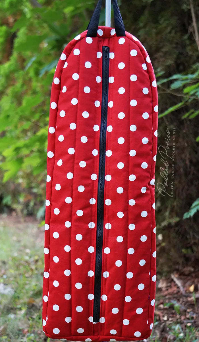 Red and Black Polka Dot Bridle Bag