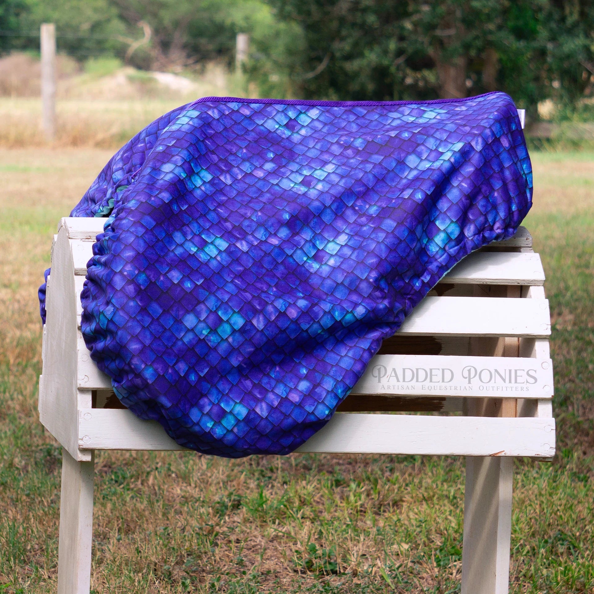 Purple Arcane Dragon Scales All Purpose Saddle Cover