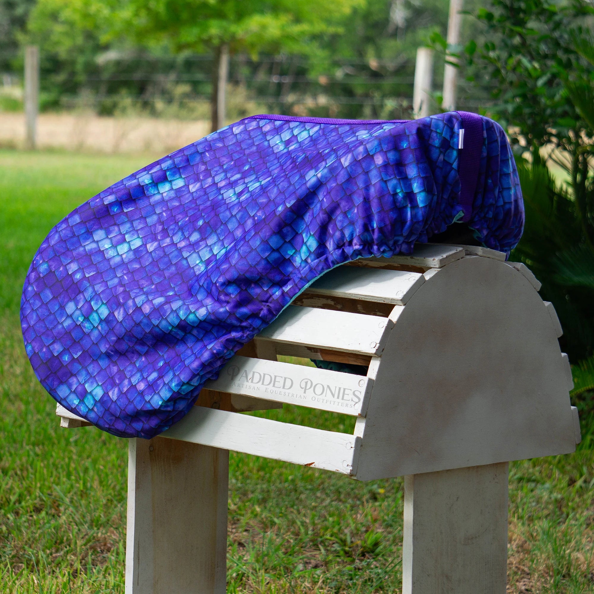 Purple Arcane Dragon Scales All Purpose Saddle Cover