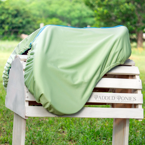 Spring Green and Powder Blue All Purpose Waterproof Saddle Cover